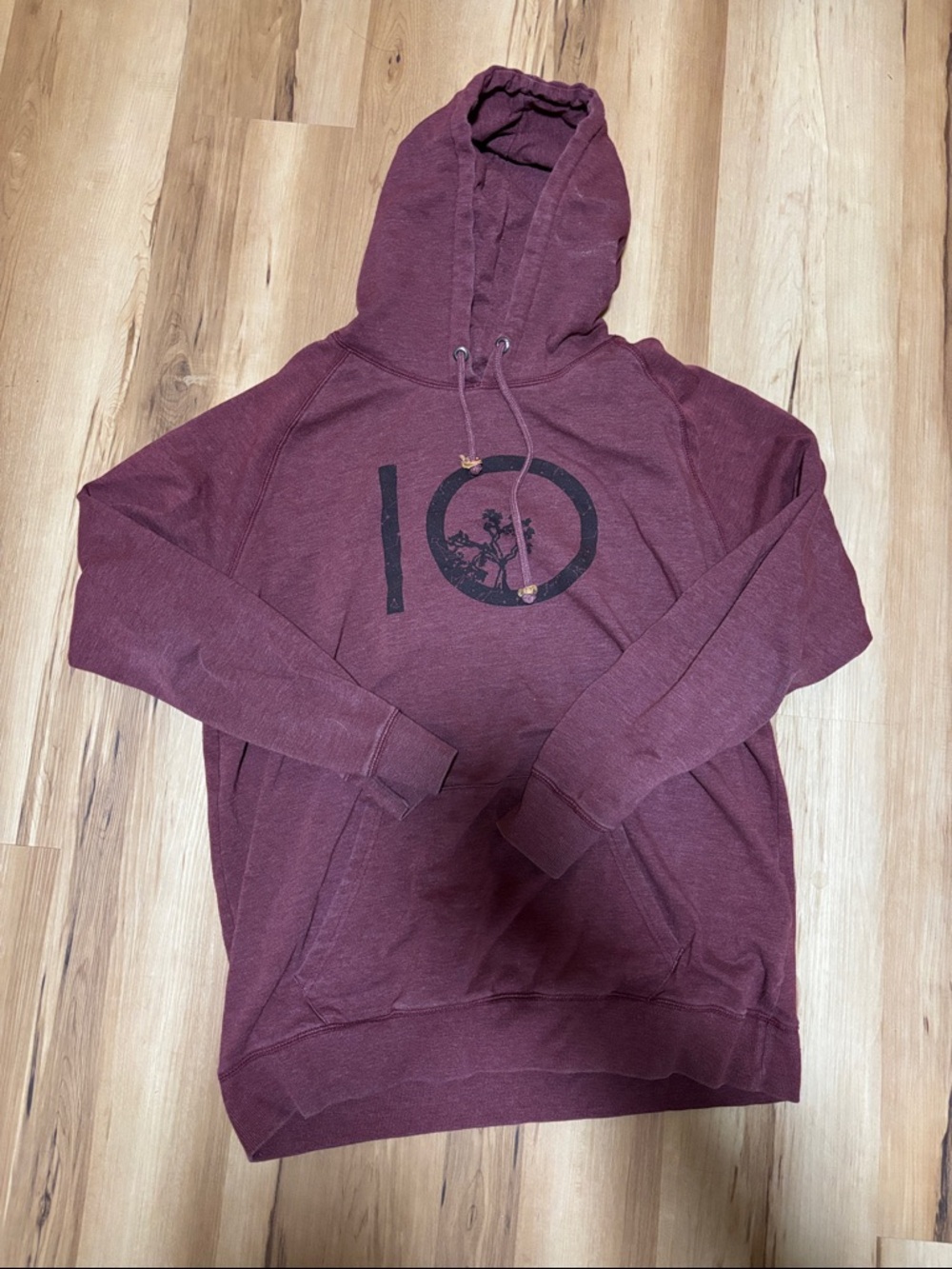 Men's Ten Tree Hooded Pullover Sweater - Burgundy